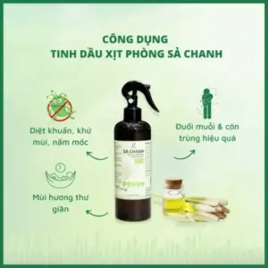 Tinh dầu xịt khử mùi Sả chanh - không thể thiếu khi du lịch Vũng Tàu