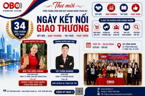 Tinh dầu Hằng Phan - kết nối giao thương - phát triển bền vững 2 Thư mời kết nối giao thương của cộng đồng kết nối doanh nghiệp Việt Nam (OBC)