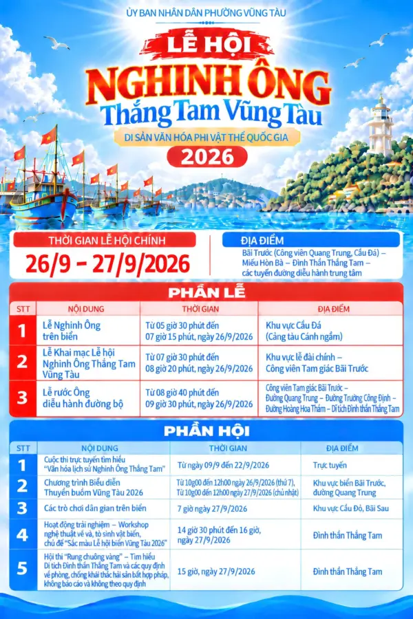 Lễ hội Nghinh Ông Thắng Tam 2026 - Hằng Phan góp chút đặc sản thành phố biển 2 Chương trình Lễ hội Nghinh Ông Thắng Tam Vũng Tàu 2026